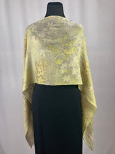 Load image into Gallery viewer, Hand Dyed Botanical Print Lightweight Wool Shawl,  Scarf