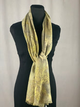 Load image into Gallery viewer, Hand Dyed Botanical Print Lightweight Wool Shawl,  Scarf
