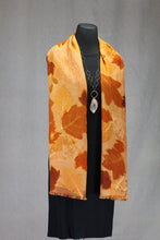 Load image into Gallery viewer, Hand Dyed Botanical Print Wool Shawl - Natural Dyes, Burnt Orange
