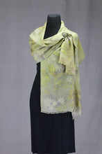 Load image into Gallery viewer, Hand Dyed Botanical Print Lightweight Wool Shawl,  Scarf