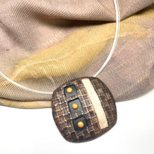 Load image into Gallery viewer, Lightweight Rounded Rectangle Polymer Clay Pendant Necklace Statement