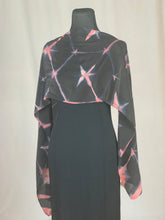 Load image into Gallery viewer, Hand Dyed Silk Shibori Scarf - Black and Rose
